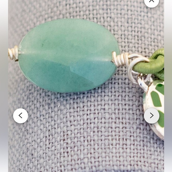 Vintage Boho Stretchy Recycle Green Bracelet - Picture 3 of 6